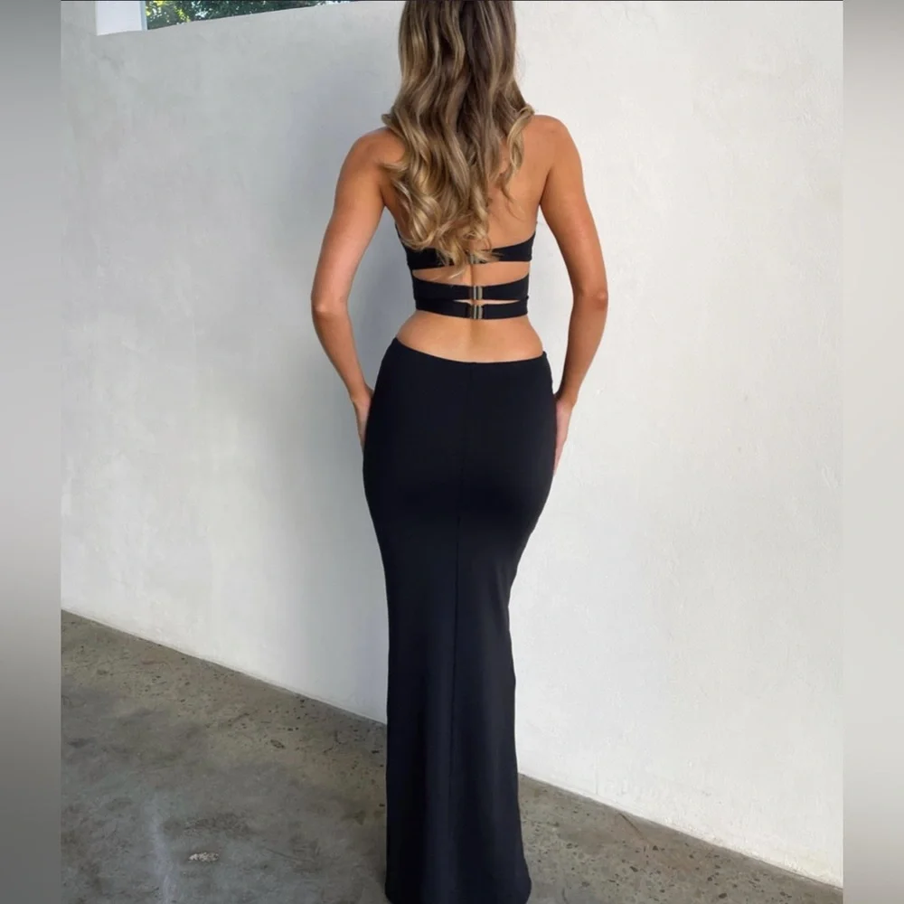 Outcast Clothing Black Maxi Dress Size XS - Picture 4 of 5